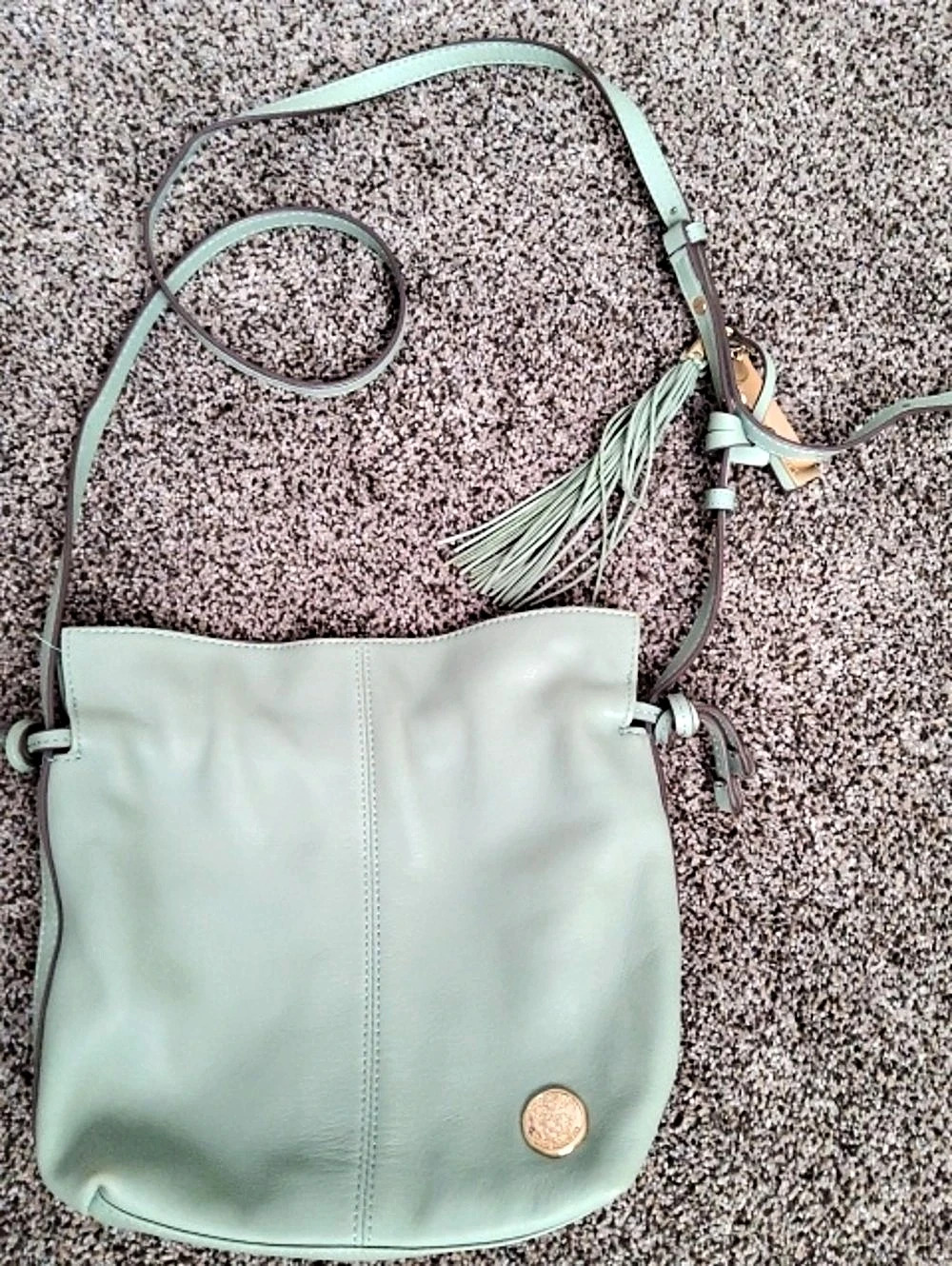Vince Camuto Tassel Crossbody Bag in Green